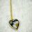 Heart shape Resin Earing in Silver Bezel with white dry flower