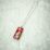 Rectangular Resin pandant in Silver Bezel with white dry flower